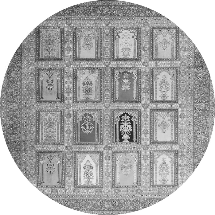 Square Abstract Gray Contemporary Rug, con1376gry