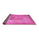 Sideview of Abstract Pink Contemporary Rug, con1376pnk