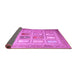 Sideview of Abstract Purple Contemporary Rug, con1376pur