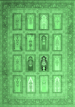 Abstract Emerald Green Contemporary Rug, con1376emgrn