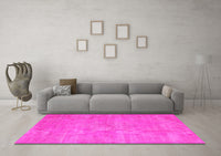 Machine Washable Abstract Pink Contemporary Rug, wshcon1377pnk