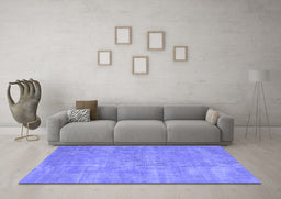 Machine Washable Abstract Blue Contemporary Rug in a Living Room, wshcon1377blu