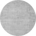 Square Abstract Gray Contemporary Rug, con1377gry