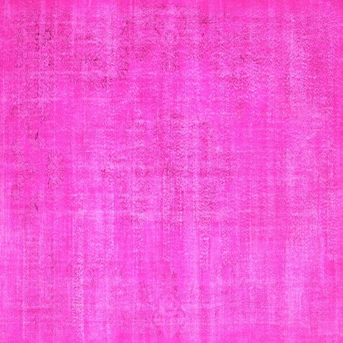 Square Machine Washable Abstract Pink Contemporary Rug, wshcon1377pnk