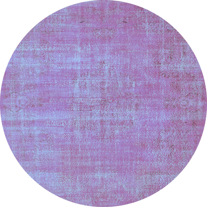 Round Machine Washable Abstract Light Blue Contemporary Rug, wshcon1377lblu
