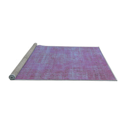 Sideview of Machine Washable Abstract Light Blue Contemporary Rug, wshcon1377lblu