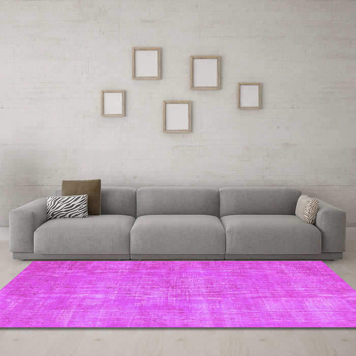 Machine Washable Abstract Purple Contemporary Area Rugs in a Living Room, wshcon1377pur