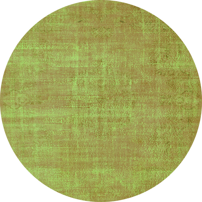Square Abstract Green Contemporary Rug, con1377grn