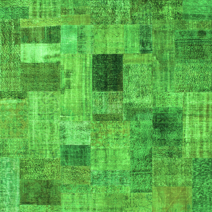 Patchwork Green Transitional Rug, con1378grn