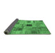 Sideview of Patchwork Emerald Green Transitional Rug, con1378emgrn