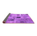 Sideview of Patchwork Purple Transitional Rug, con1378pur