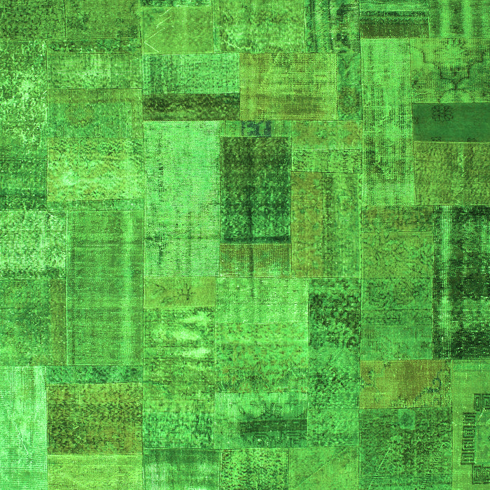 Patchwork Green Transitional Rug, con1379grn