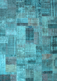 Patchwork Light Blue Transitional Rug, con1379lblu