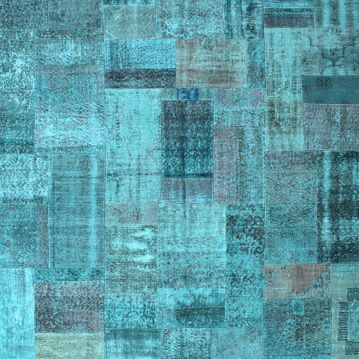 Patchwork Light Blue Transitional Rug, con1379lblu