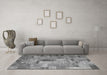 Machine Washable Patchwork Gray Transitional Rug in a Living Room,, wshcon1379gry