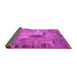 Sideview of Patchwork Pink Transitional Rug, con1379pnk