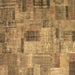 Square Patchwork Brown Transitional Rug, con1379brn