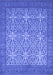 Machine Washable Persian Blue Bohemian Rug, wshcon137blu