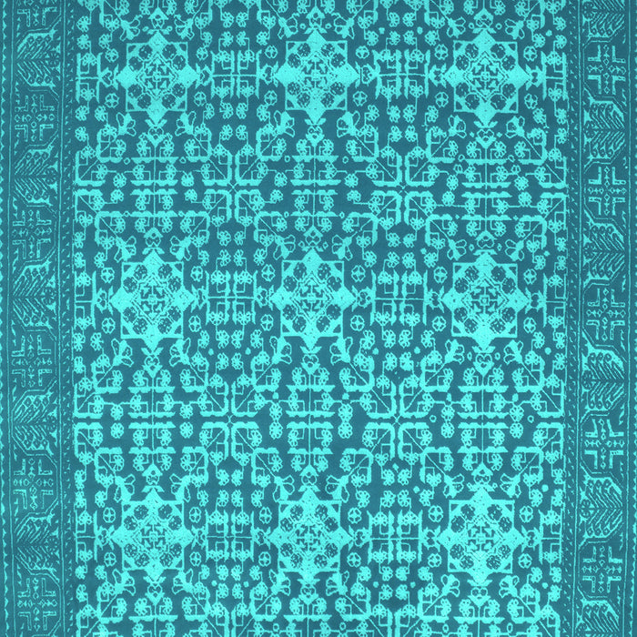 Machine Washable Persian Turquoise Bohemian Area Rugs, wshcon137turq