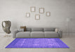 Machine Washable Persian Purple Bohemian Area Rugs in a Living Room, wshcon137pur