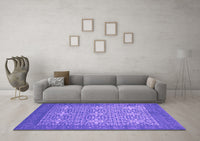 Machine Washable Persian Purple Bohemian Rug, wshcon137pur