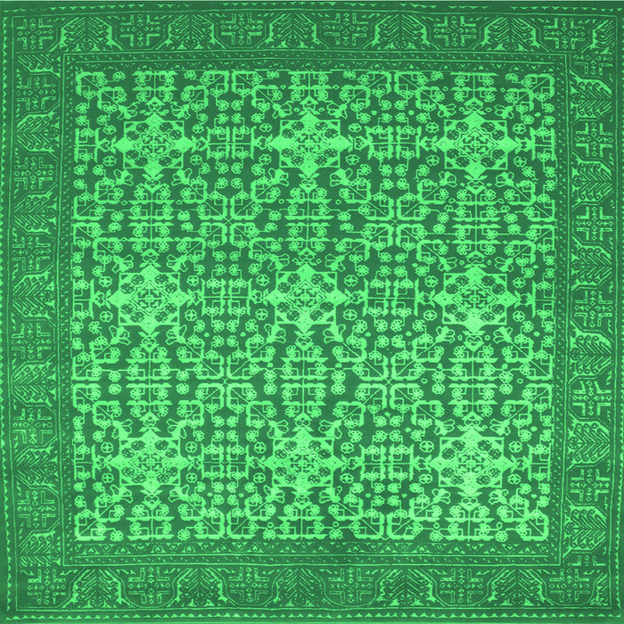 Serging Thickness of Persian Green Bohemian Rug, con137grn