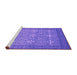 Sideview of Machine Washable Persian Purple Bohemian Area Rugs, wshcon137pur