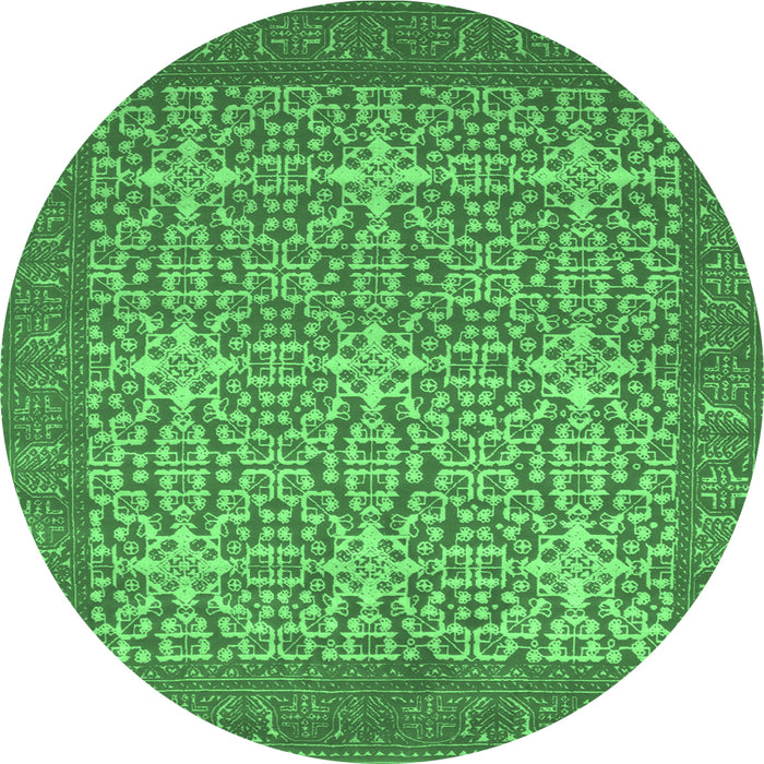 Round Persian Emerald Green Bohemian Rug, con137emgrn
