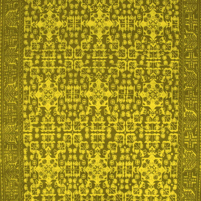 Machine Washable Persian Yellow Bohemian Rug, wshcon137yw
