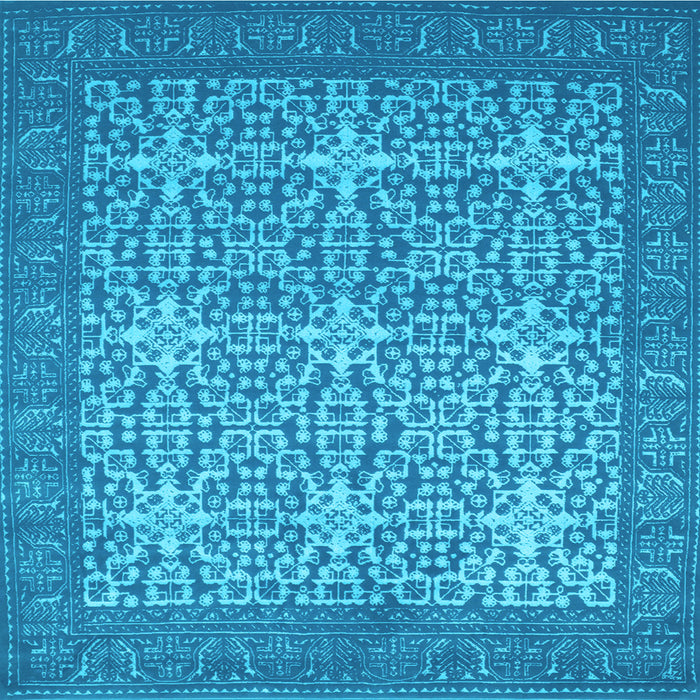 Square Persian Light Blue Bohemian Rug, con137lblu