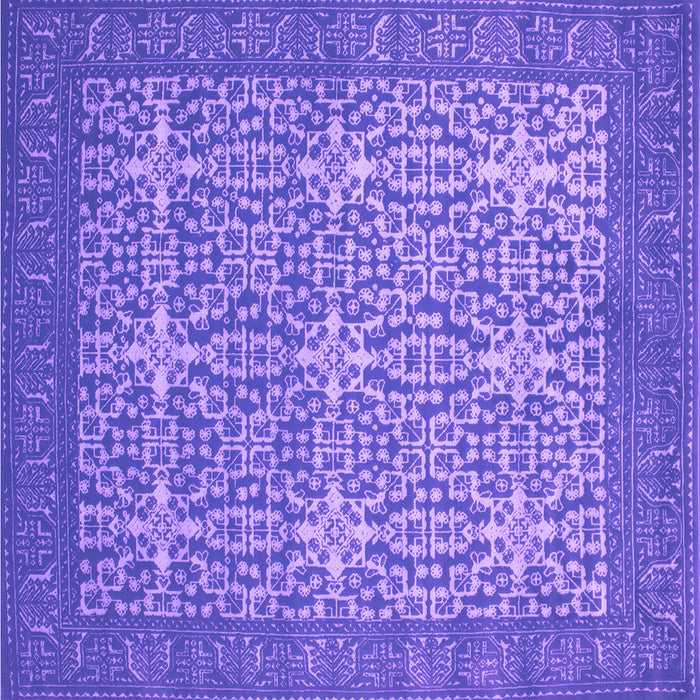 Square Machine Washable Persian Purple Bohemian Area Rugs, wshcon137pur
