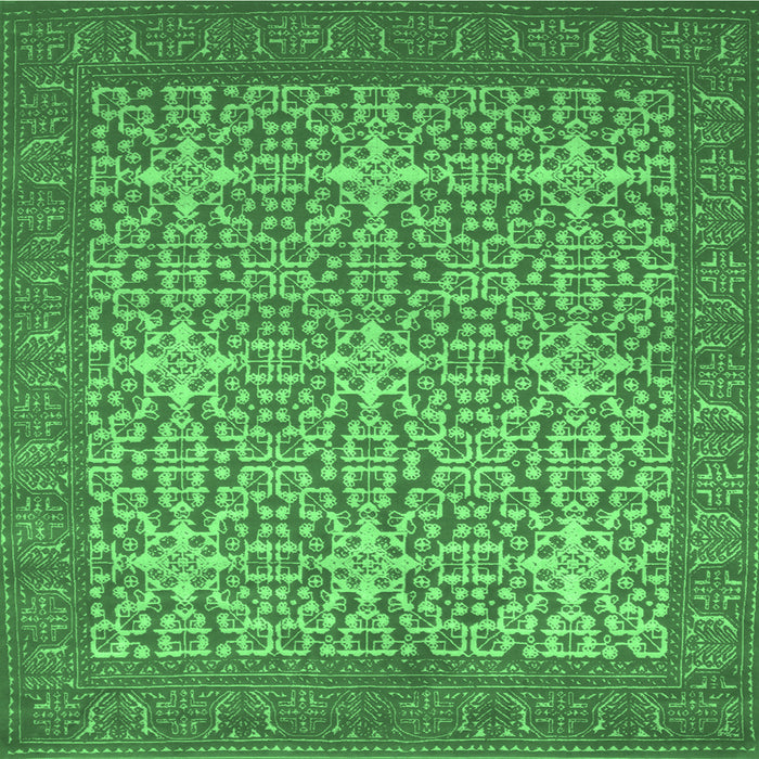 Square Persian Emerald Green Bohemian Rug, con137emgrn