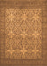 Serging Thickness of Machine Washable Persian Orange Bohemian Area Rugs, wshcon137org