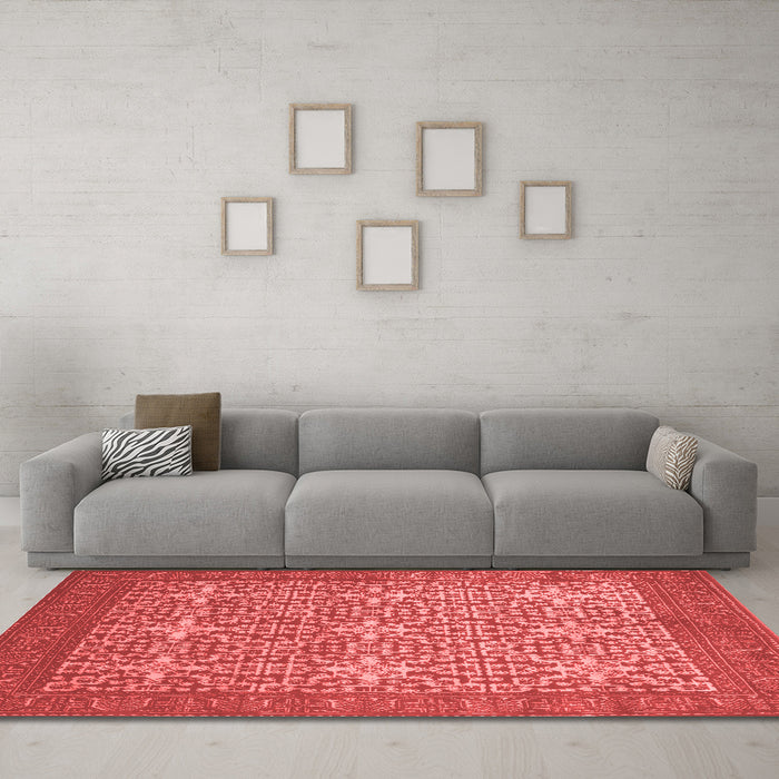 Bohemian Red Washable Rugs