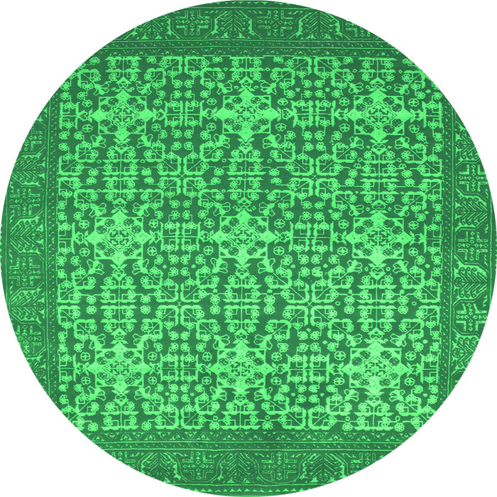 Square Persian Green Bohemian Rug, con137grn
