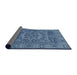 Thickness of Contemporary Koi Blue Persian Rug, con138