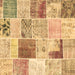 Square Patchwork Brown Transitional Rug, con1380brn