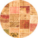 Square Patchwork Orange Transitional Rug, con1380org