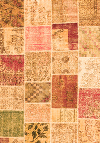 Patchwork Orange Transitional Rug, con1380org