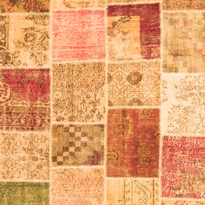 Patchwork Orange Transitional Rug, con1380org