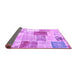 Sideview of Patchwork Purple Transitional Rug, con1380pur