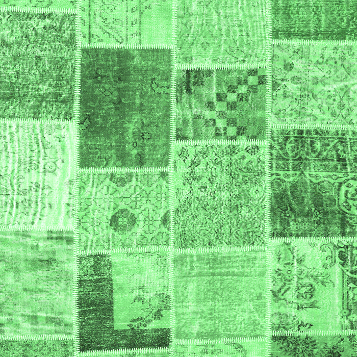 Patchwork Emerald Green Transitional Rug, con1380emgrn