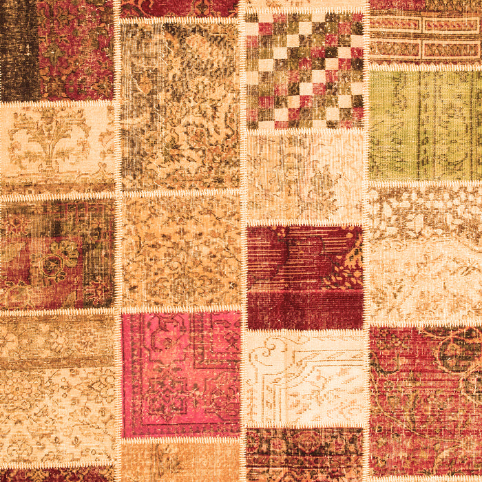 Patchwork Orange Transitional Rug, con1381org