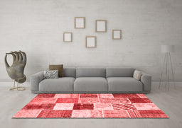 Transitional Red Washable Rugs