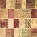 Square Patchwork Brown Transitional Rug, con1381brn