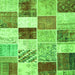 Serging Thickness of Patchwork Green Transitional Rug, con1381grn