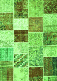 Patchwork Green Transitional Rug, con1381grn