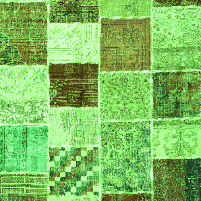 Patchwork Green Transitional Rug, con1381grn