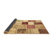 Sideview of Patchwork Brown Transitional Rug, con1381brn