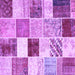 Square Patchwork Purple Transitional Rug, con1381pur